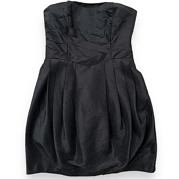 Aqua Strapless Black Bubble Dress with Pockets Size Large - Picture 10 of 12